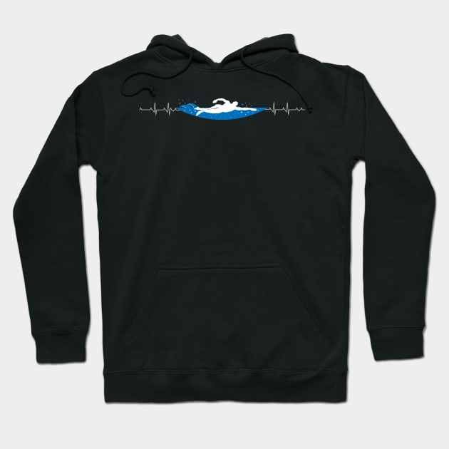 Swimming heartbeat Hoodie by captainmood